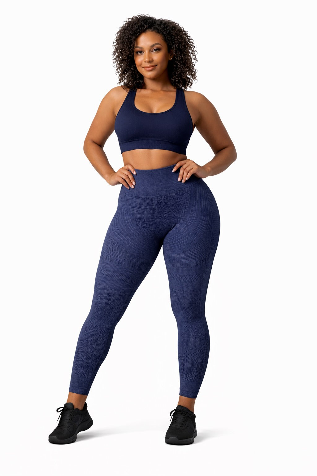 Navy Blue Compression Leggings